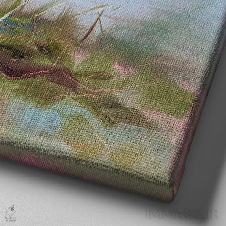 تابلو وقار اثر ایرینا خورت - نمای نزدیک بافت بوم