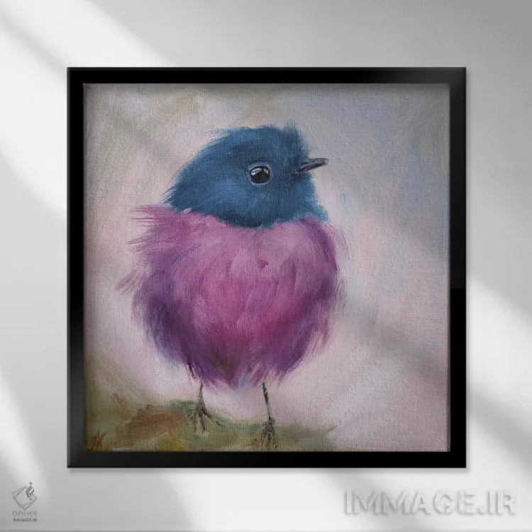 تابلو در صورتی اثر ایرینا خورت - نمای قابدار مشکی