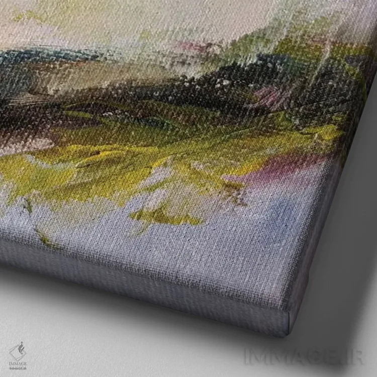 تابلو دعوت اثر ایرینا خورت - نمای نزدیک بافت بوم