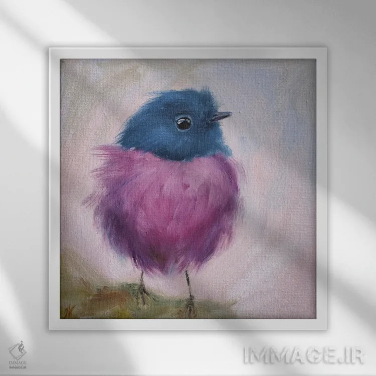 تابلو در صورتی اثر ایرینا خورت - نمای قابدار سفید