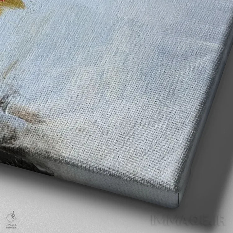 تابلو عشق و مراقبت II اثر ایرینا خورت - نمای نزدیک بافت بوم