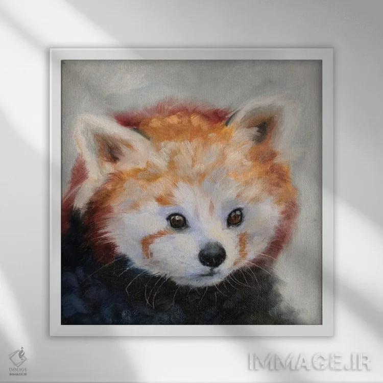 تابلو کنجکاوی ملایم اثر ایرینا خورت - نمای قابدار سفید