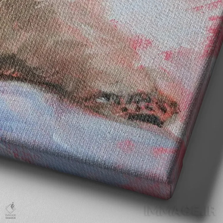 تابلو آرامش داشتن اثر ایرینا خورت - نمای نزدیک بافت بوم