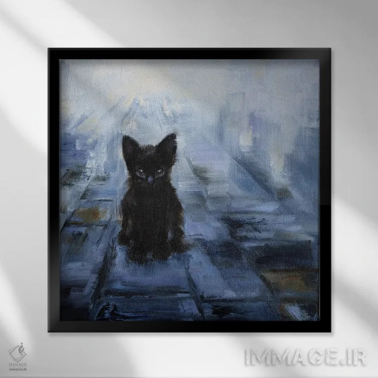 تابلو من را نجات بده اثر ایرینا خورت - نمای قابدار مشکی