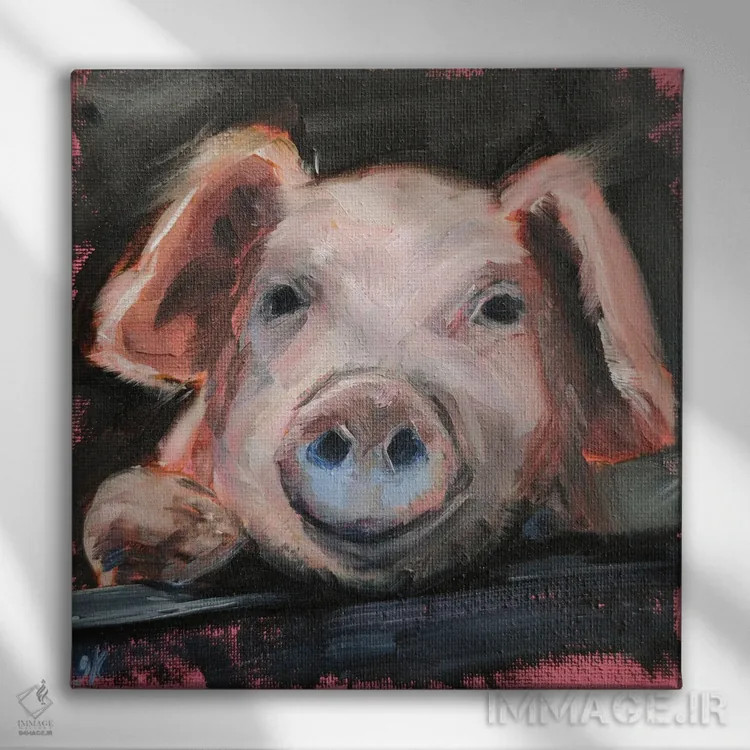 تابلو لبخند اثر ایرینا خورت - نمای روبهرو روی دیوار