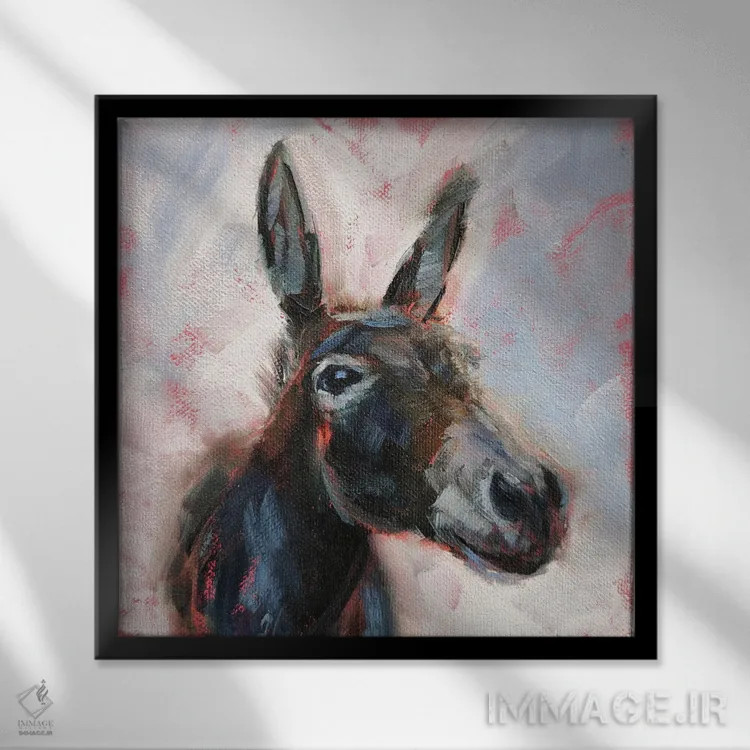 تابلو لبخند زدن اثر ایرینا خورت - نمای قابدار مشکی