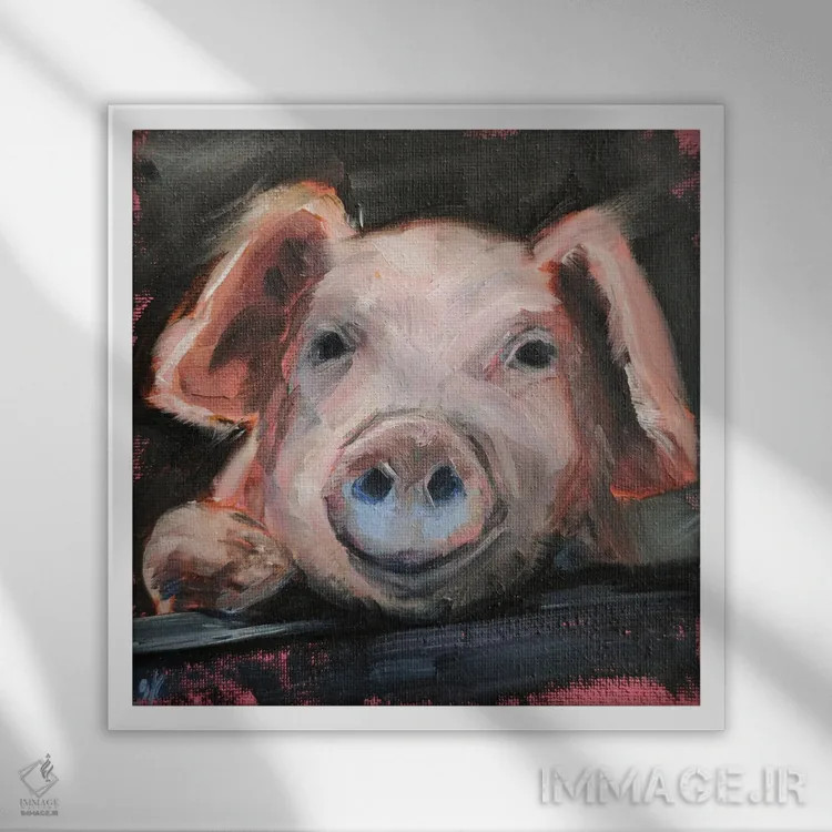 تابلو لبخند اثر ایرینا خورت - نمای قابدار سفید