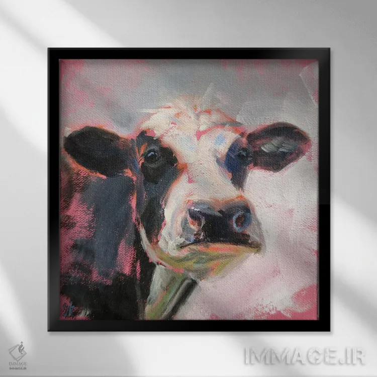 تابلو با من حرف بزن اثر ایرینا خورت - نمای قابدار مشکی