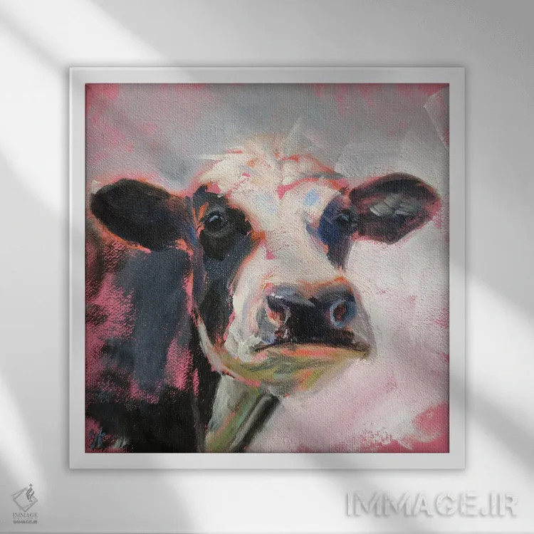 تابلو با من حرف بزن اثر ایرینا خورت - نمای قابدار سفید