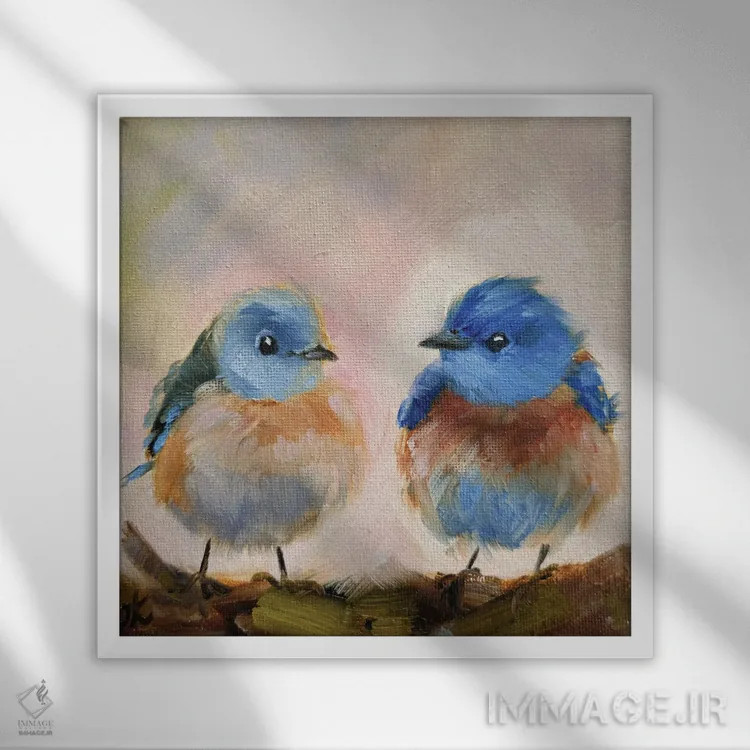 تابلو با هم اثر ایرینا خورت - نمای قابدار سفید