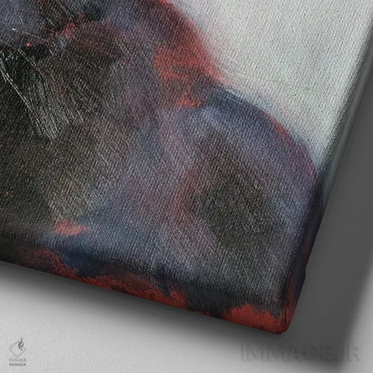 تابلو نگاه شکارچی اثر ایرینا خورت - نمای نزدیک بافت بوم