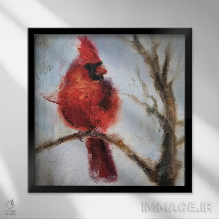 تابلو زمستان اثر ایرینا خورت - نمای قابدار مشکی