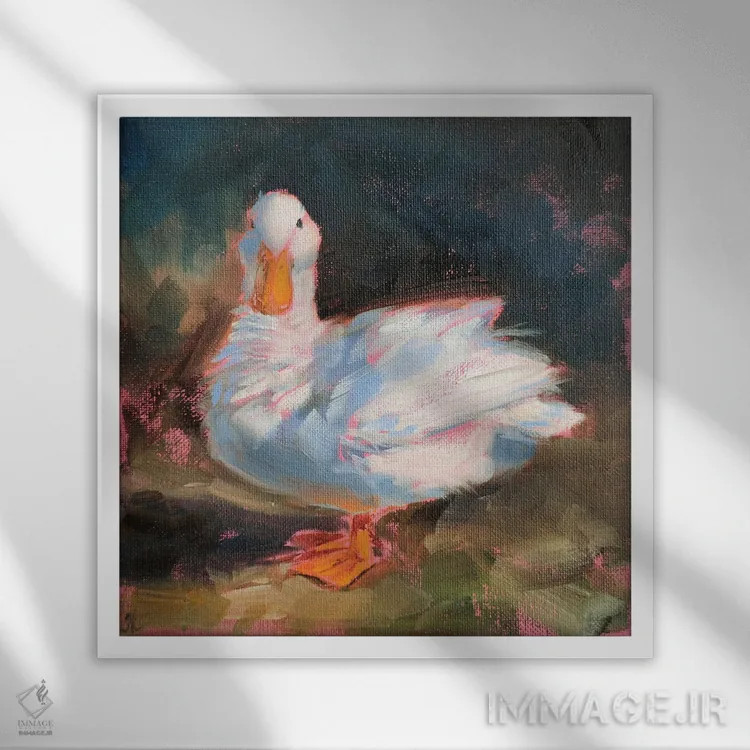 تابلو چه خبر اثر ایرینا خورت - نمای قابدار سفید