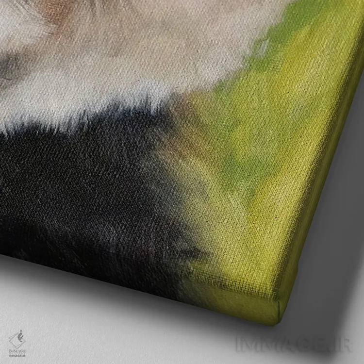 تابلو مهربان اثر ایرینا خورت - نمای نزدیک بافت بوم