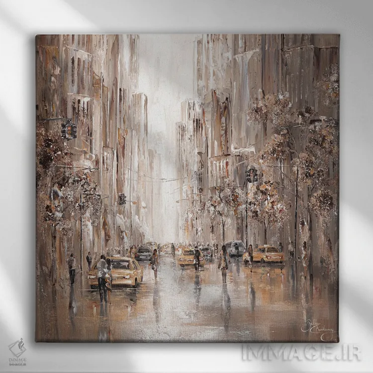 تابلو New York,جنبوجوش شهری، نیویورک اثر ایزابیلا کارولِویچ - نمای روبهرو روی دیوار