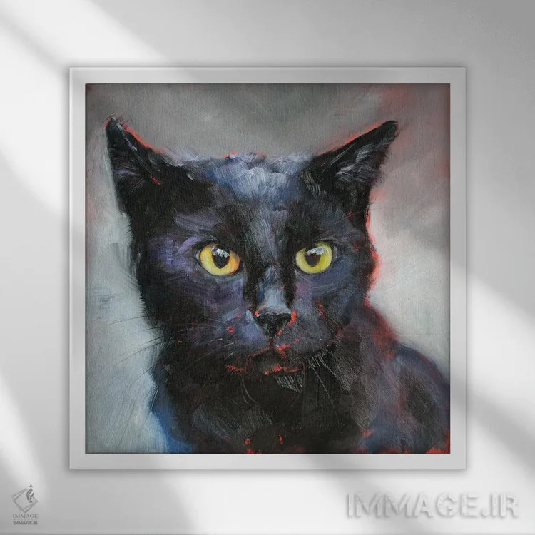 تابلو نگاه شکارچی اثر ایرینا خورت - نمای قابدار سفید