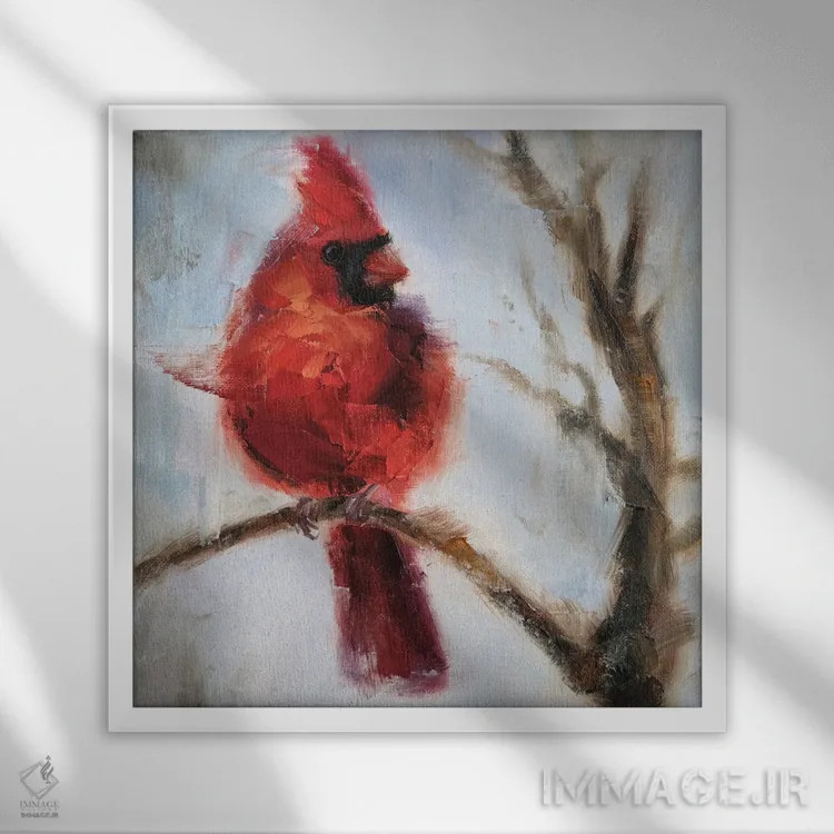 تابلو زمستان اثر ایرینا خورت - نمای قابدار سفید