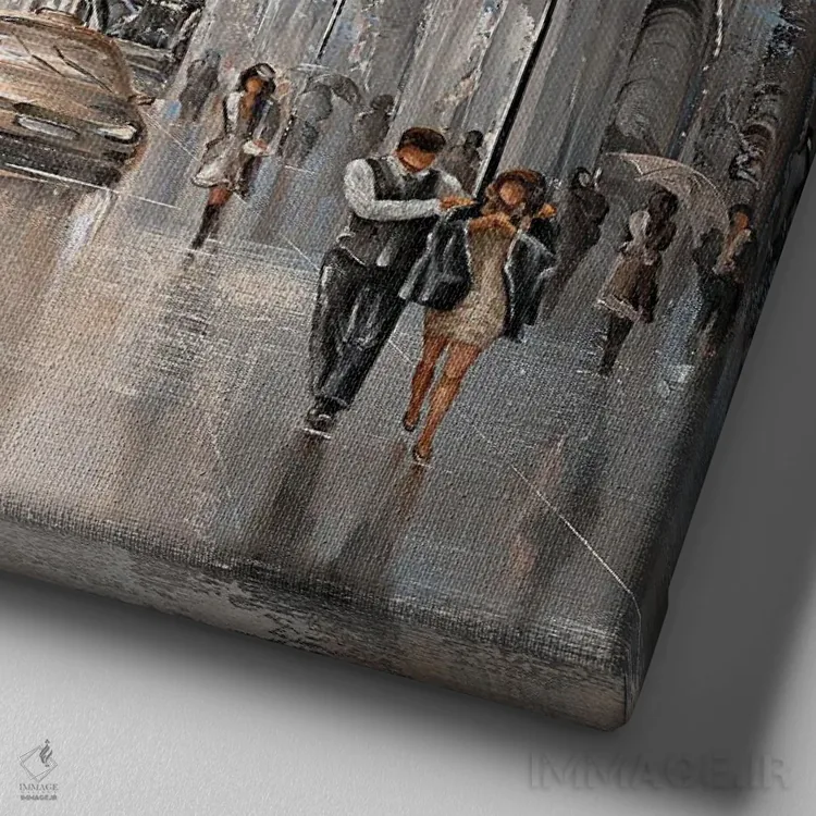 تابلو گرما ببخش به من ۲ اثر ایزابیلا کارولِویچ - نمای نزدیک بافت بوم