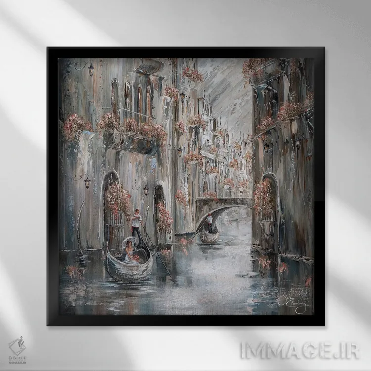 تابلو Venice Charm,سفر، جذابیت ونیز اثر ایزابیلا کارولِویچ - نمای قابدار مشکی
