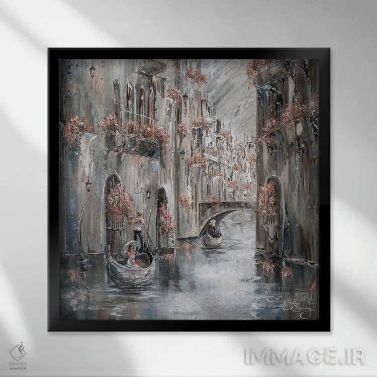 تابلو Venice Charm,سفر، جذابیت ونیز اثر ایزابیلا کارولِویچ - نمای قابدار مشکی