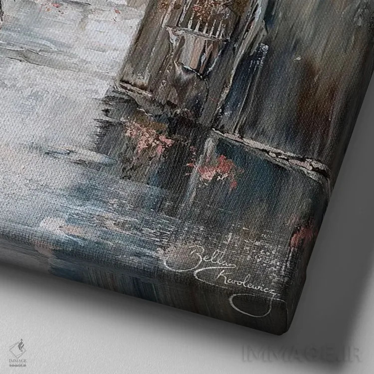 تابلو Venice Charm,سفر، جذابیت ونیز اثر ایزابیلا کارولِویچ - نمای نزدیک بافت بوم