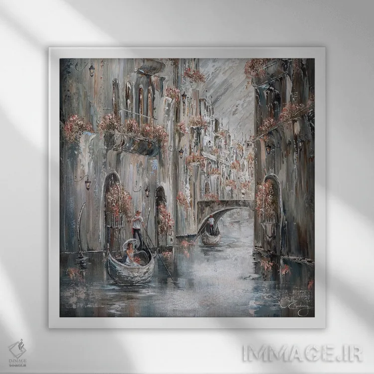 تابلو Venice Charm,سفر، جذابیت ونیز اثر ایزابیلا کارولِویچ - نمای قابدار سفید