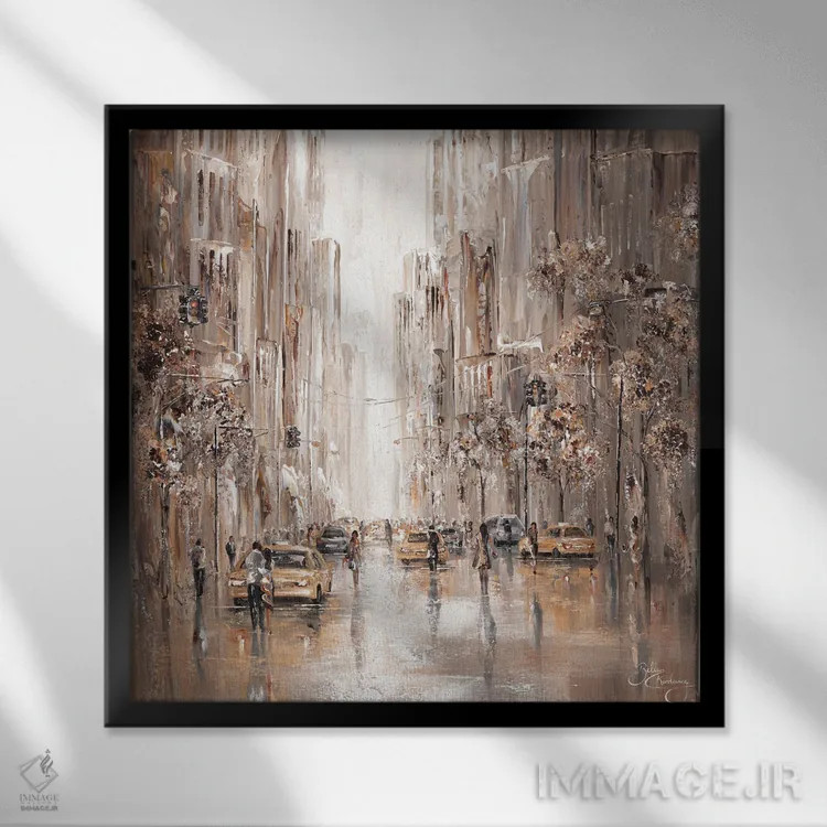 تابلو New York,جنبوجوش شهری، نیویورک اثر ایزابیلا کارولِویچ - نمای قابدار مشکی
