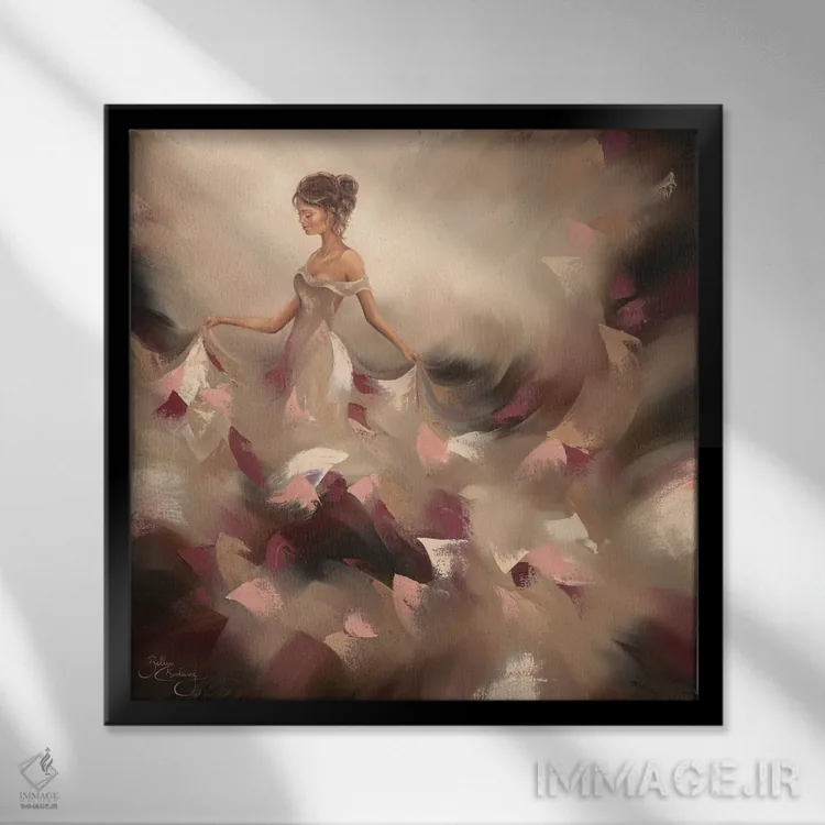 تابلو بیخیال و رها اثر ایزابیلا کارولِویچ - نمای قابدار مشکی