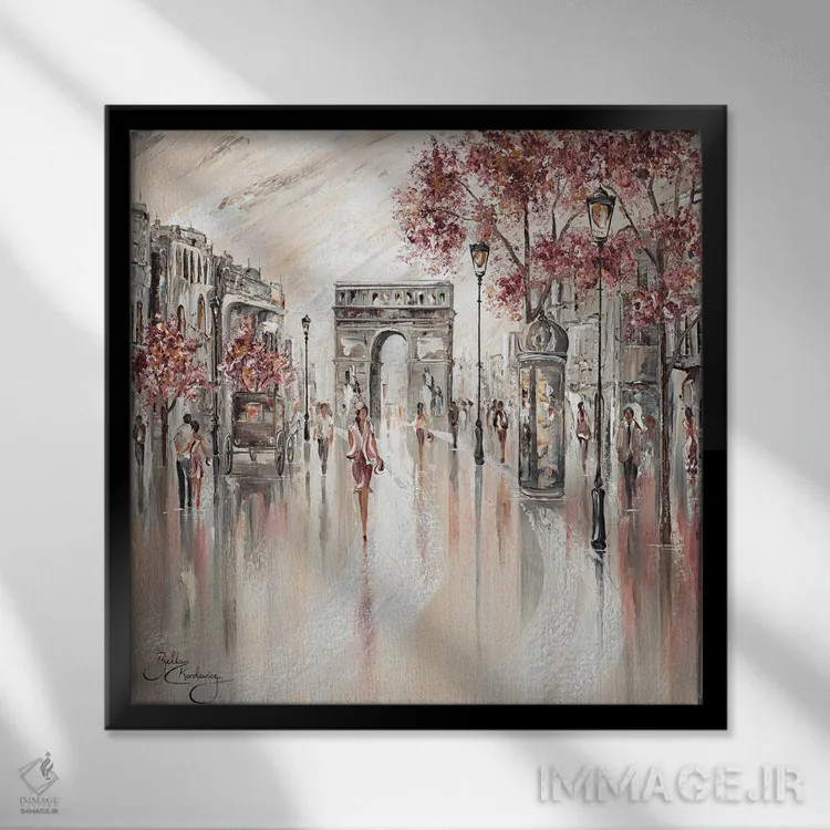 تابلو پاریس زیبا ۲ اثر ایزابیلا کارولِویچ - نمای قابدار مشکی