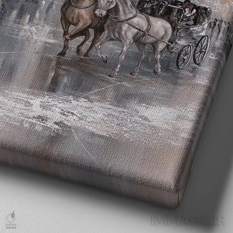 تابلو فلیندرز قدیمی (خیابان یا ایستگاه ملبورن) اثر ایزابیلا کارولِویچ - نمای نزدیک بافت بوم