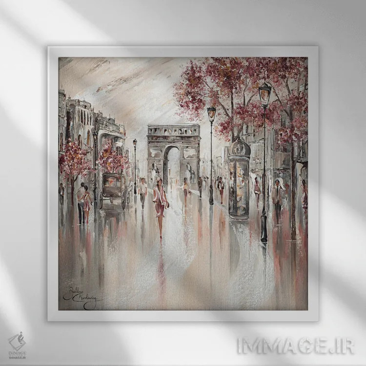 تابلو پاریس زیبا ۲ اثر ایزابیلا کارولِویچ - نمای قابدار سفید