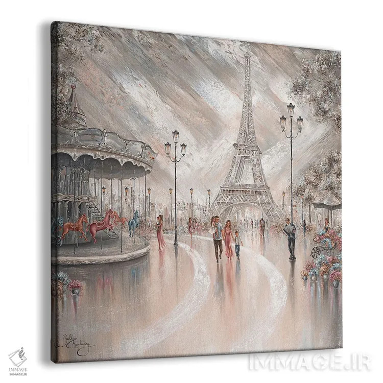 تابلو Paris Flair II,شادی، جلوه پاریس ۲ اثر ایزابیلا کارولِویچ - نمای پرسپکتیو محصول
