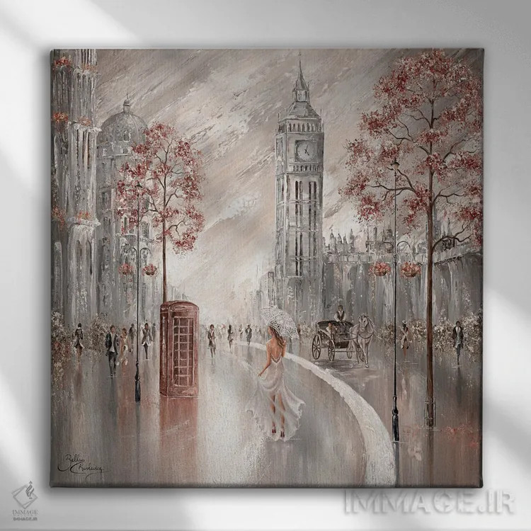 تابلو London,نسیم ملایم، لندن اثر ایزابیلا کارولِویچ - نمای روبهرو روی دیوار