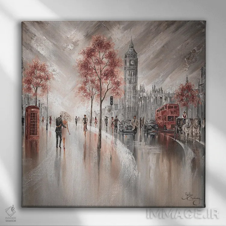 تابلو لوکس لندن III اثر ایزابیلا کارولِویچ - نمای روبهرو روی دیوار
