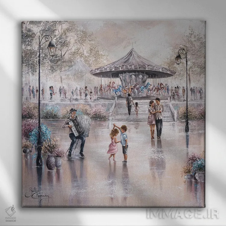 تابلو شادمانی اثر ایزابیلا کارولِویچ - نمای روبهرو روی دیوار