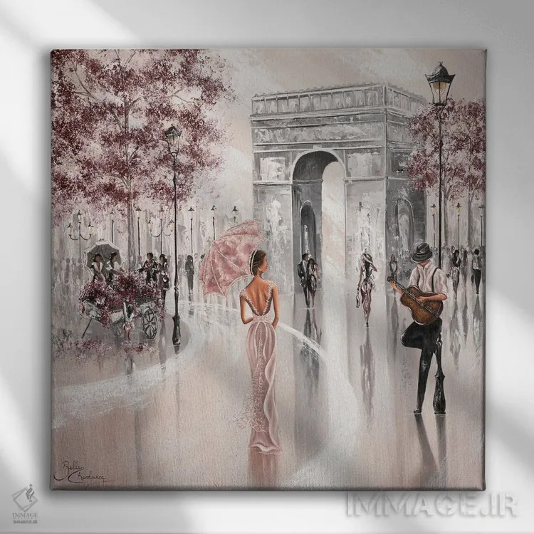 تابلو Paris Flair,نگاهی کوتاه، جذابیت پاریسی اثر ایزابیلا کارولِویچ - نمای روبهرو روی دیوار