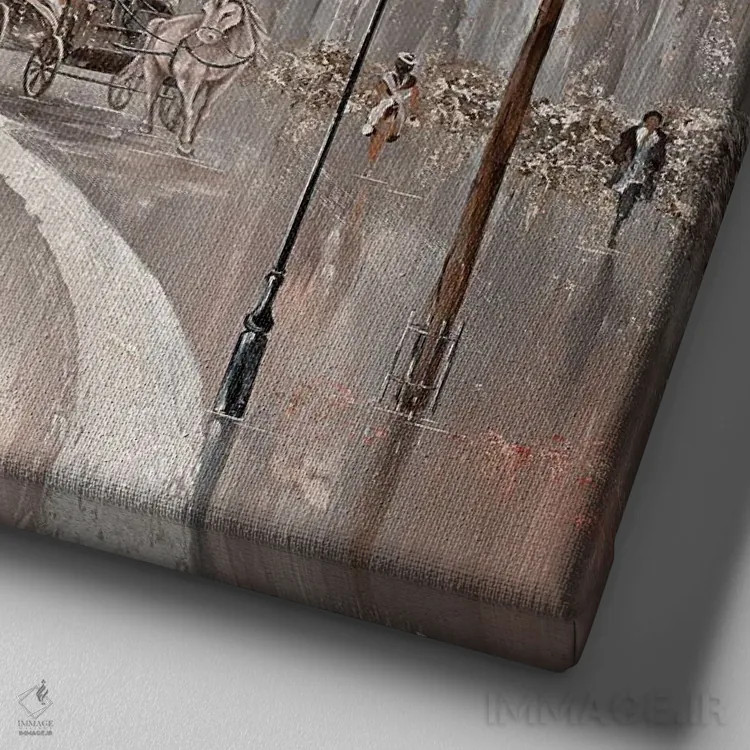 تابلو London,نسیم ملایم، لندن اثر ایزابیلا کارولِویچ - نمای نزدیک بافت بوم