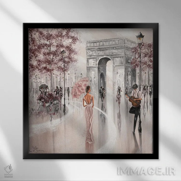 تابلو Paris Flair,نگاهی کوتاه، جذابیت پاریسی اثر ایزابیلا کارولِویچ - نمای قابدار مشکی