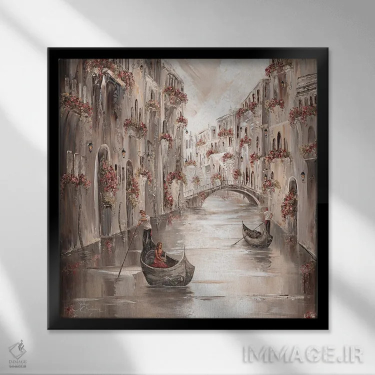 تابلو Venice Charm II,آرامش زیبا، جذابیت ونیز ۲ اثر ایزابیلا کارولِویچ - نمای قابدار مشکی