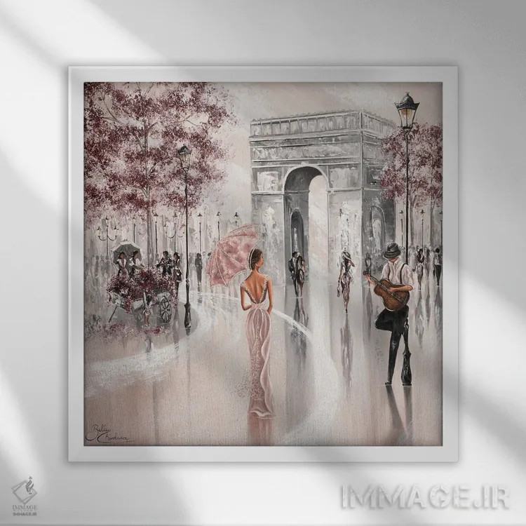تابلو Paris Flair,نگاهی کوتاه، جذابیت پاریسی اثر ایزابیلا کارولِویچ - نمای قابدار سفید