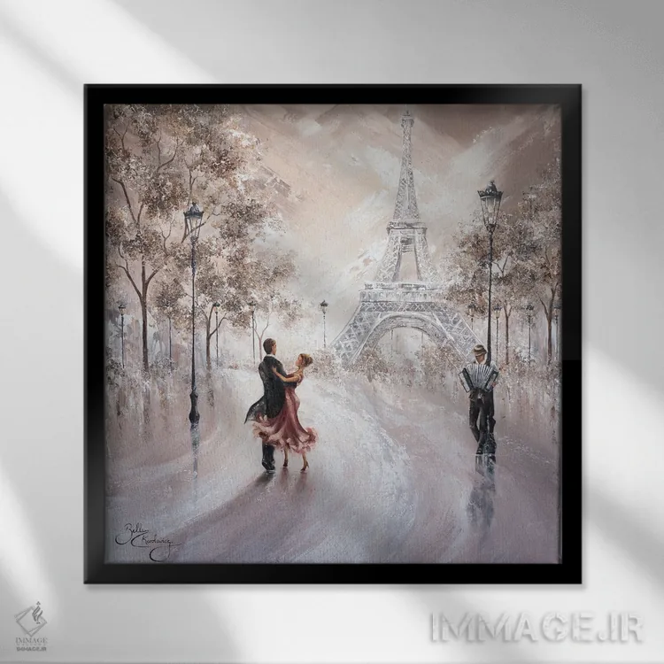 تابلو Paris Flair II,فقط ما، جلوه پاریس ۲ اثر ایزابیلا کارولِویچ - نمای قابدار مشکی