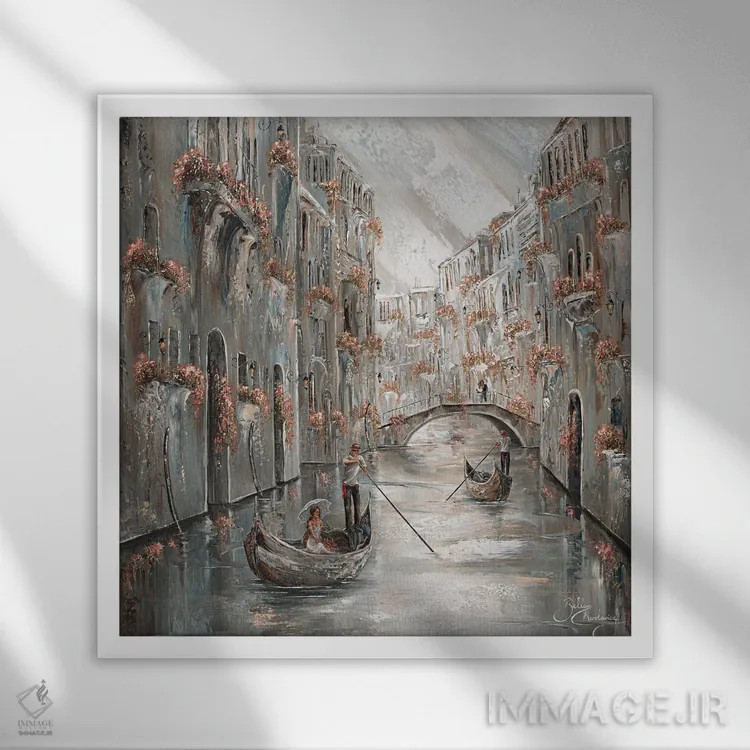 تابلو Venice Charm II,خاطره، جذابیت ونیز ۲ اثر ایزابیلا کارولِویچ - نمای قابدار سفید