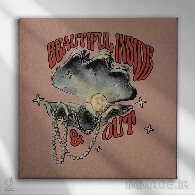 تابلو زیبا از درون و برون اثر ایلوناتیکا (برند هنری) - نمای روبهرو روی دیوار