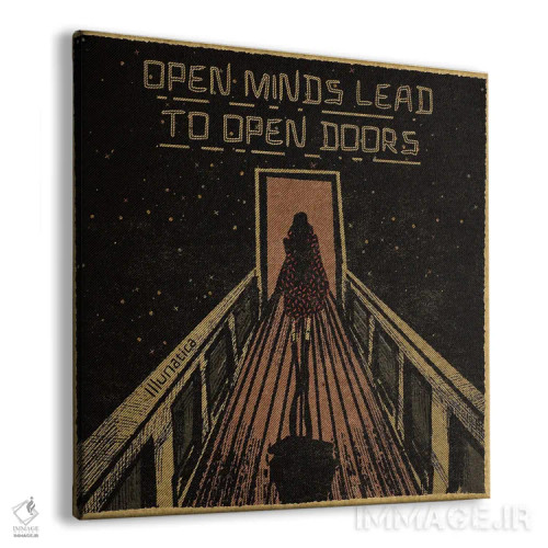 تابلو ذهنهای باز راه را میگشایند اثر ایلوناتیکا (برند هنری) - نمای پرسپکتیو محصول