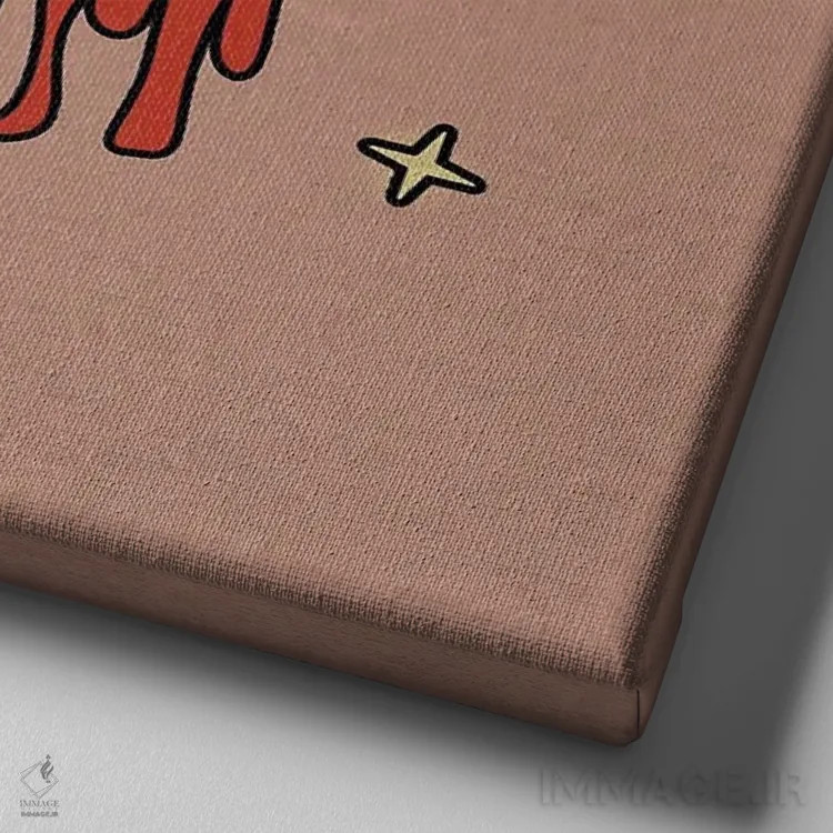 تابلو زیبا از درون و برون اثر ایلوناتیکا (برند هنری) - نمای نزدیک بافت بوم