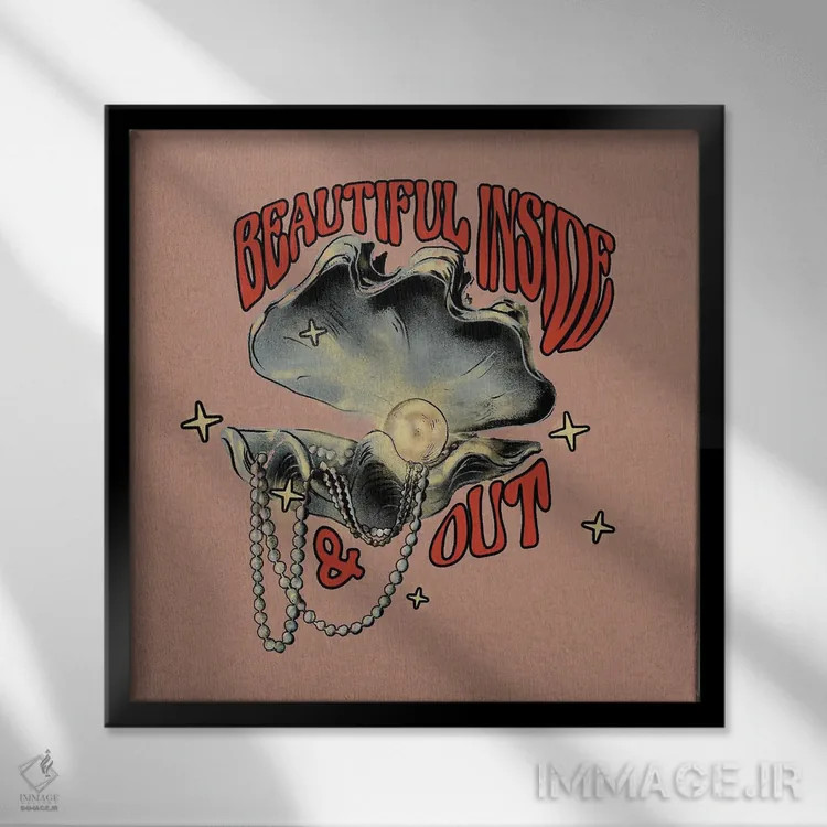 تابلو زیبا از درون و برون اثر ایلوناتیکا (برند هنری) - نمای قابدار مشکی