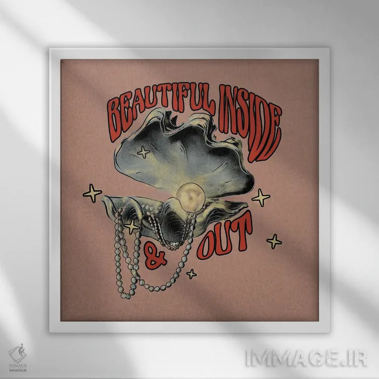 تابلو زیبا از درون و برون اثر ایلوناتیکا (برند هنری) - نمای قابدار سفید