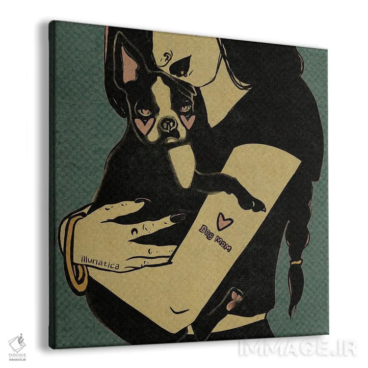 تابلو مادر سگها اثر ایلوناتیکا (برند هنری) - نمای پرسپکتیو محصول