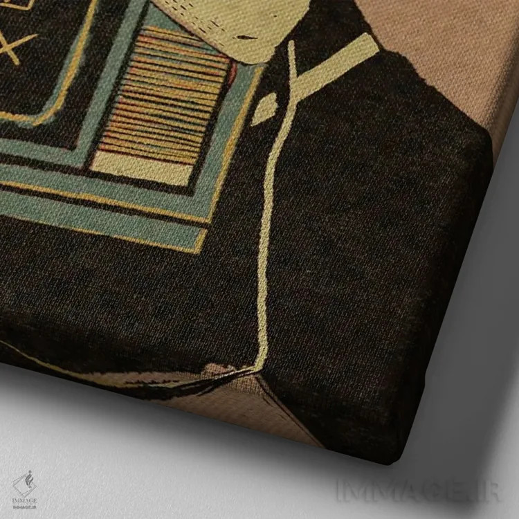 تابلو ذهنت را خاموش کن و آرام باش اثر ایلوناتیکا (برند هنری) - نمای نزدیک بافت بوم