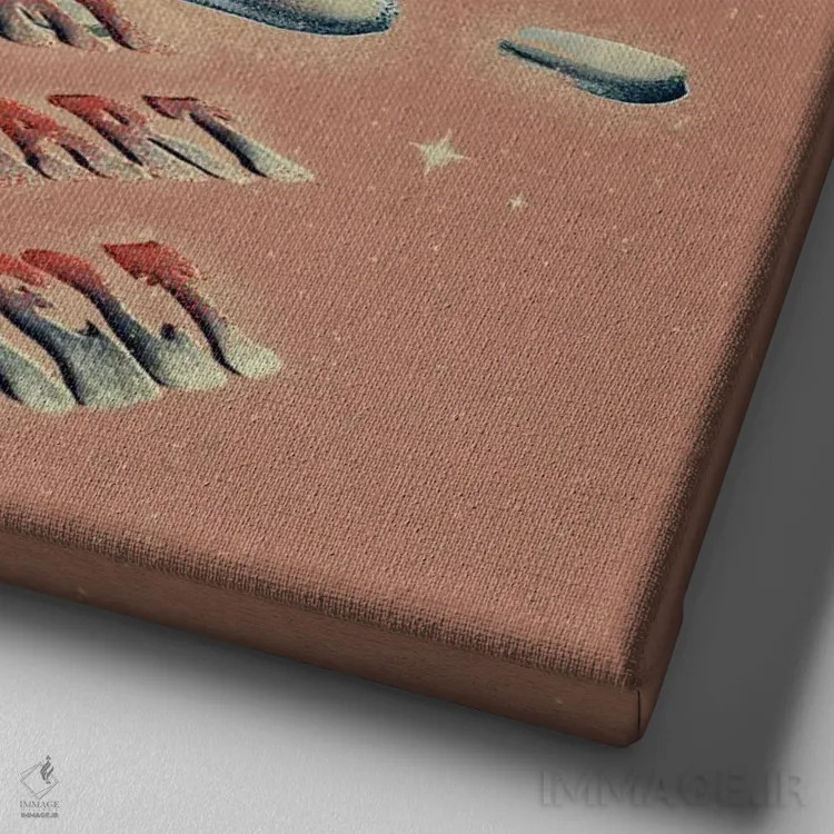 تابلو تو قلب سرد مرا ذوب میکنی اثر ایلوناتیکا (برند هنری) - نمای نزدیک بافت بوم